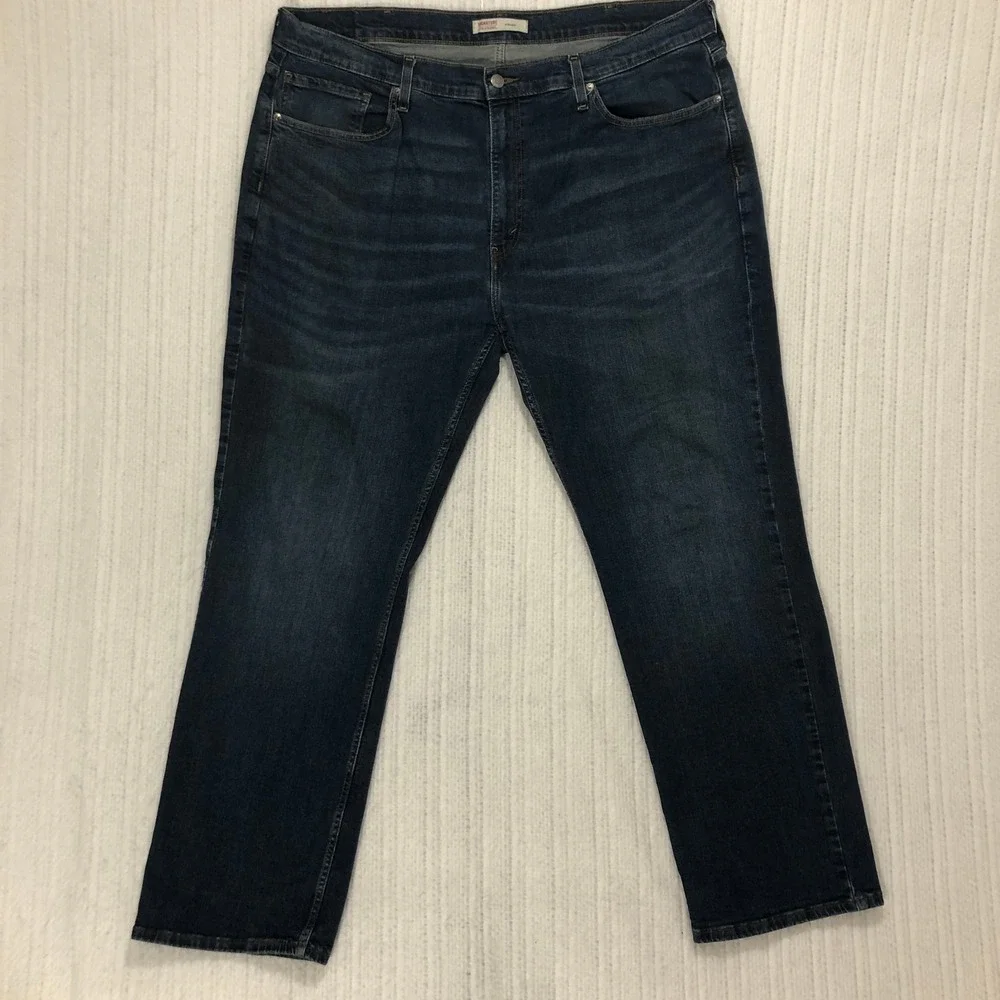 Signature by Levi Strauss Men Dark Wash Straight‎ Leg Jeans W40 L30 Gold Label
